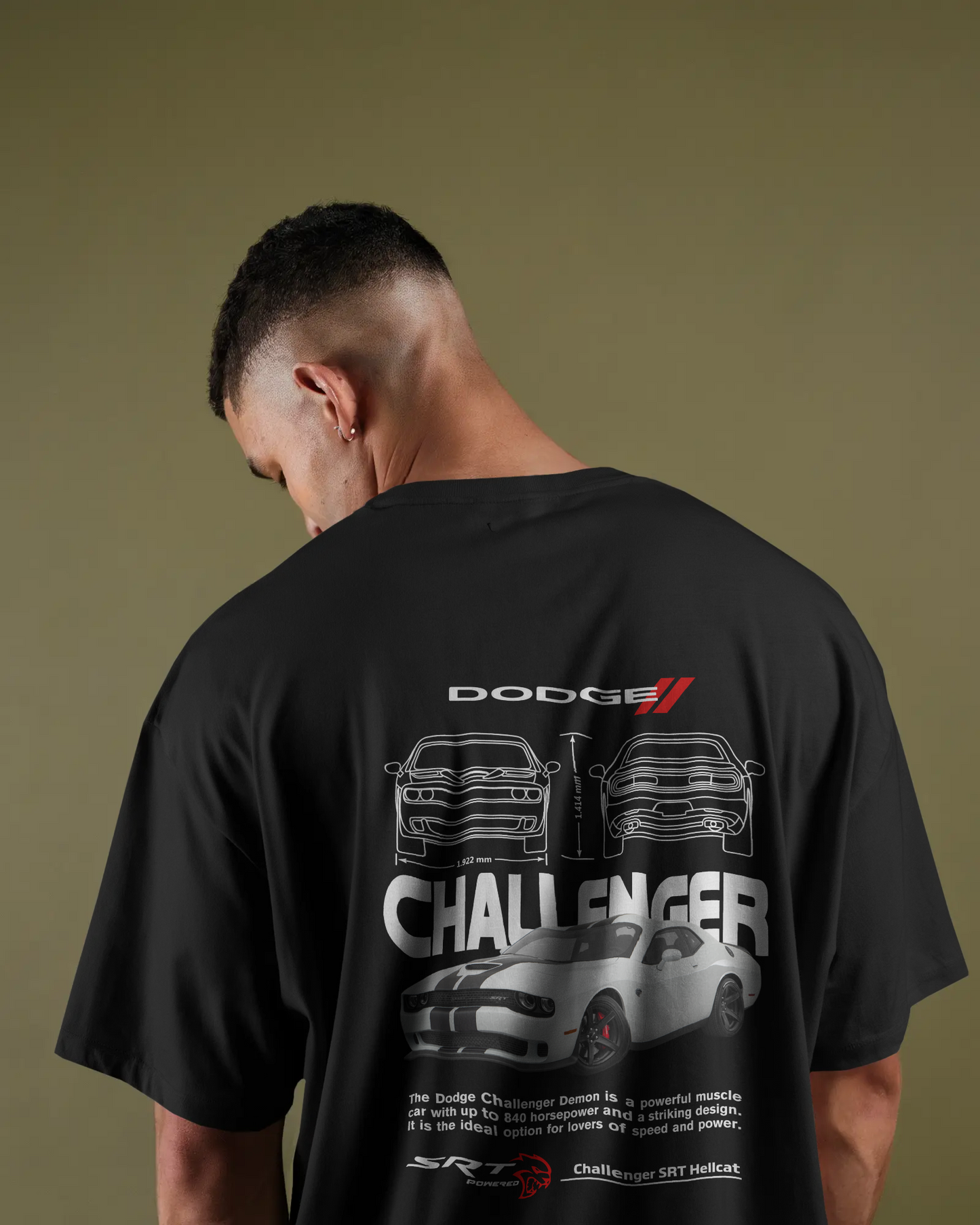 Dodge challenger oversized T-shirt
